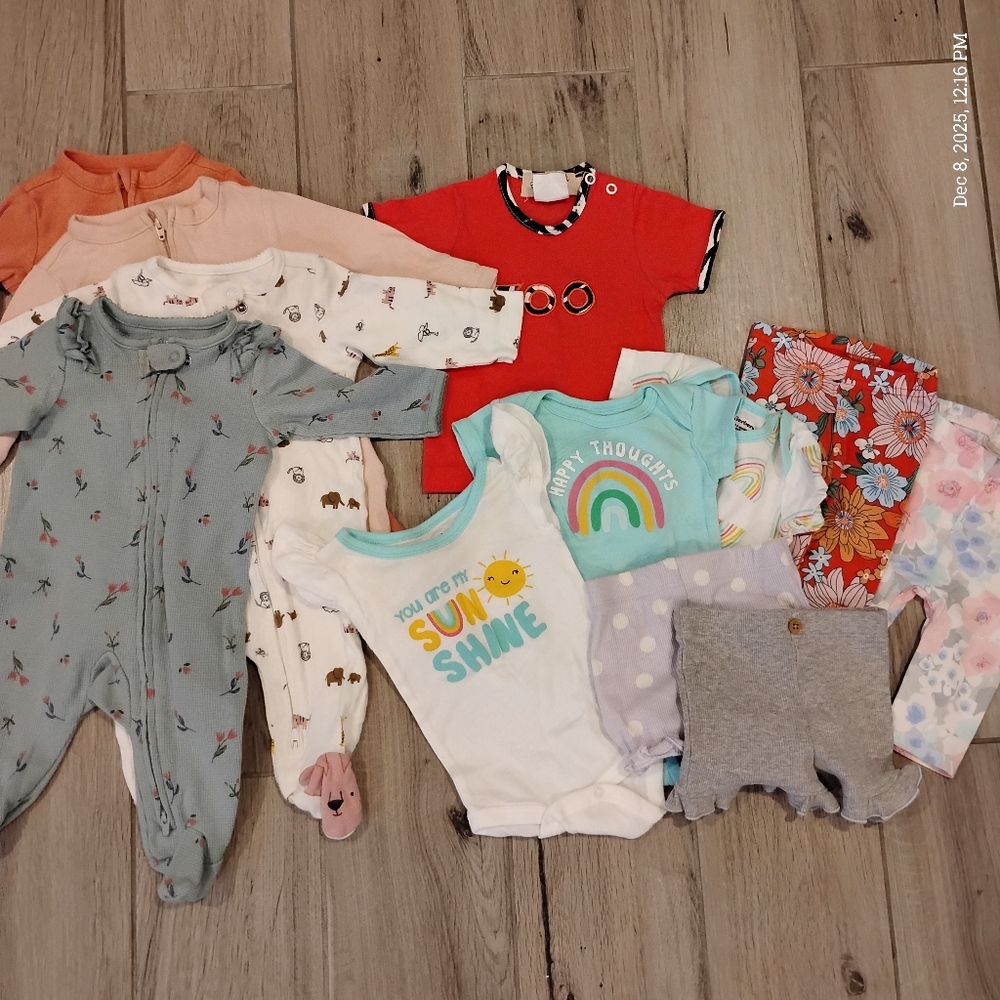 Baby Outfit Bundle 0-3 Month / 3 Month Baby Girl